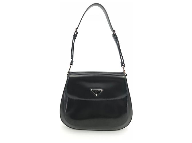 Prada Sac à épaule Cleo brossé Noir