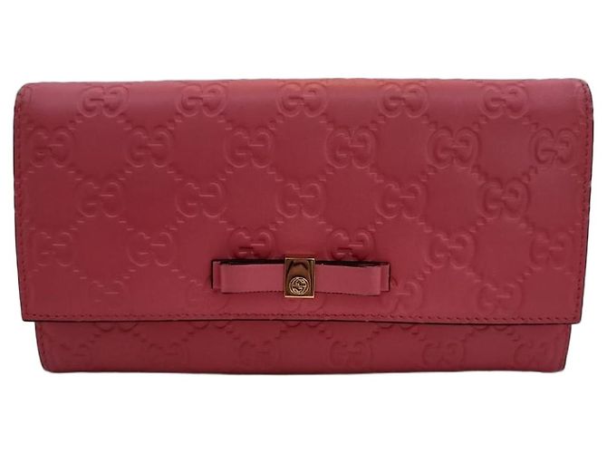 Cartera larga Gucci Shima rosa