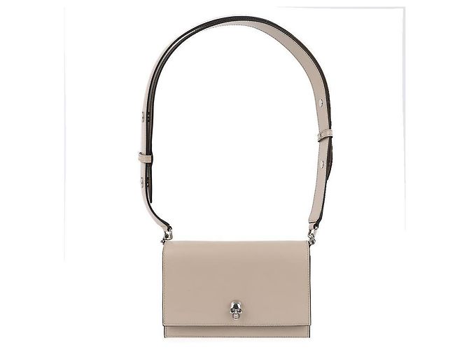 Alexander Mcqueen Borsa Biker Piccolo Teschio Marrone