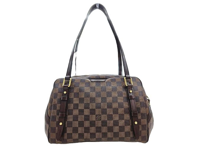 Louis Vuitton Bolsa de Ombro Livington Damier Ébène PM Marrom