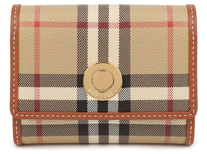 Burberry Small Check Folding Wallet White