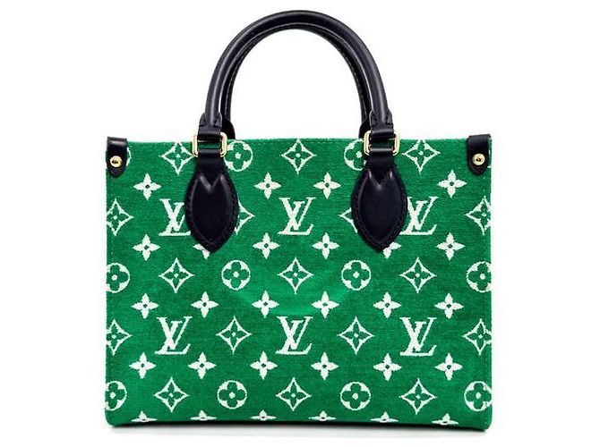 Louis Vuitton Monogramm Samt OnTheGo Tote Bag Grün