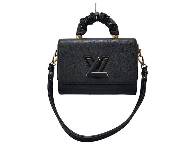 Louis Vuitton Toron Leather Top Handle Twist MM Black