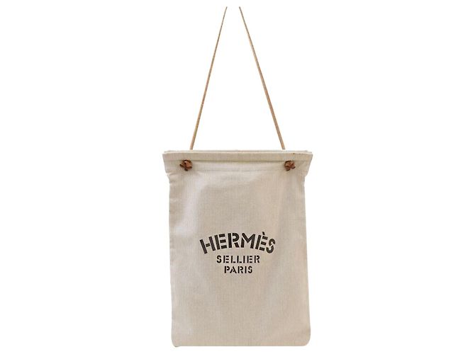 Hermès Borsa Alin Canvas Beige Marrone
