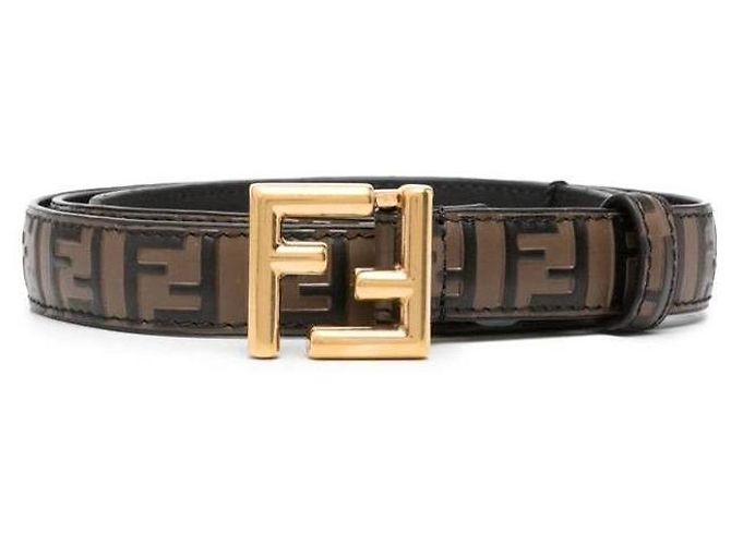 Fendi Cinto de couro quadrado