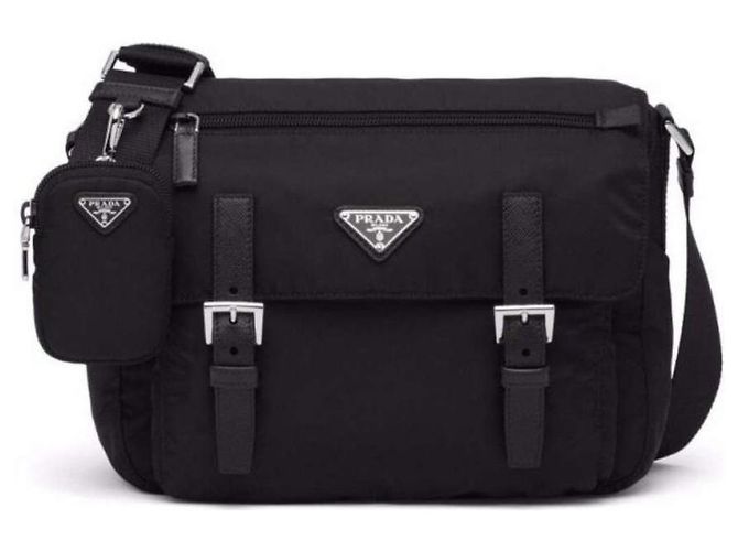 Prada Borsa a spalla Re-Nylon nera Nero
