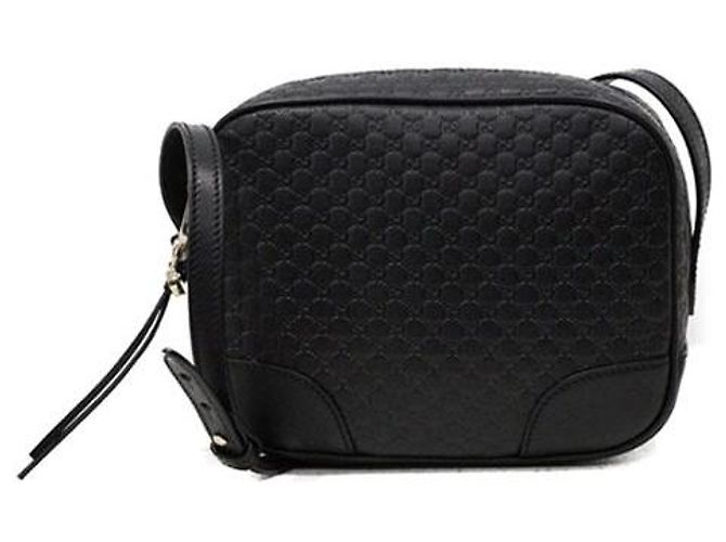 Gucci Bolsa Disco Microssima Recondicionada Preta Preto