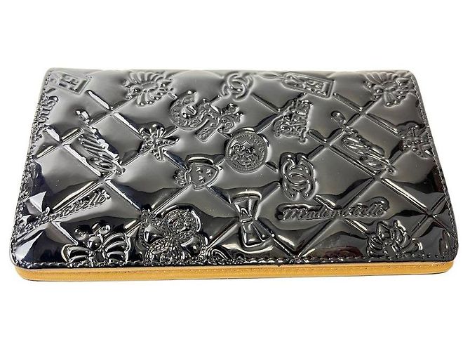 Chanel Patent Icon Long Wallet Black