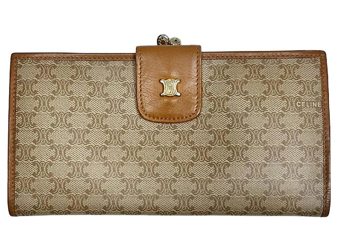 Céline Clutch lungo vintage Macadam Marrone