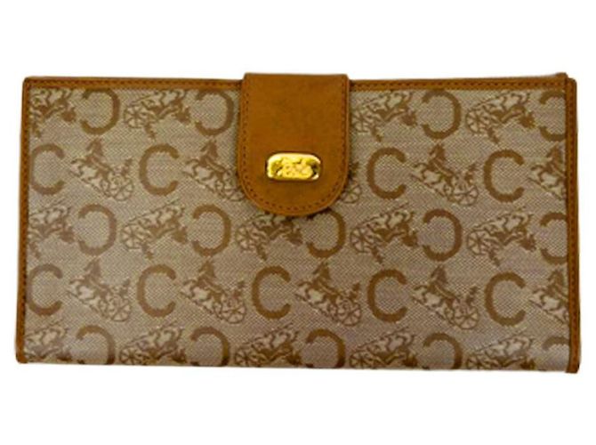 Céline CELNE Vintage Long Wallet Brown