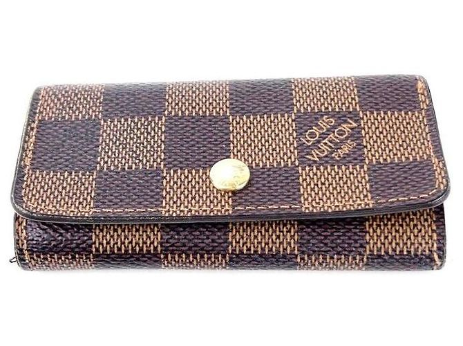 Louis Vuitton Damier Ebene Canvas Key Holder Brown