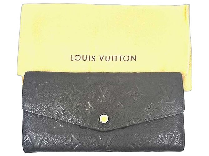 Sarah Louis Vuitton Monogram Sara Long Wallet Deep Brown
