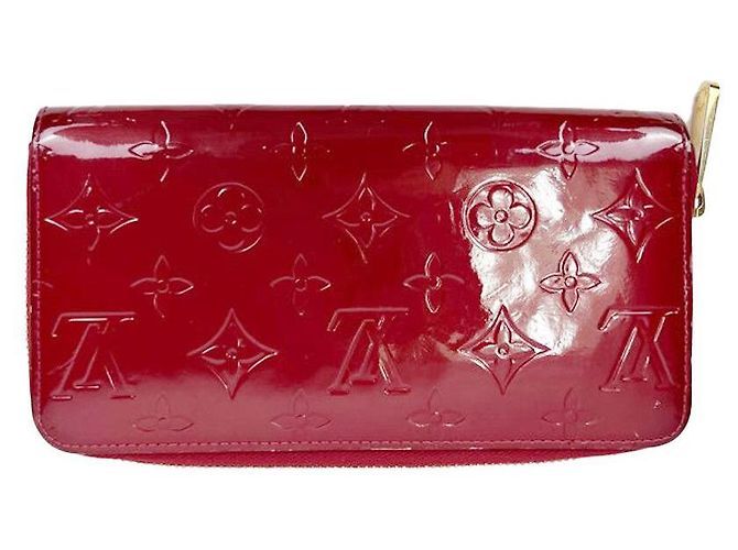 Louis Vuitton Monogram Vernis Patent Red Long Wallet