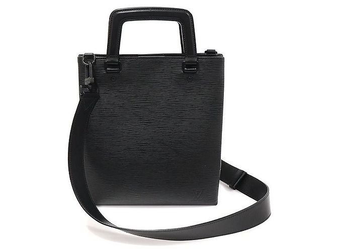 Louis Vuitton Sac Plat Fold en cuir Epi noir