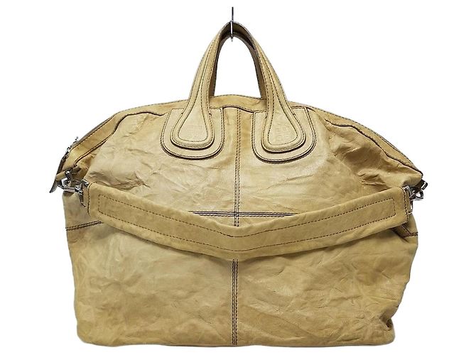 Givenchy Grande dimensione in pelle stropicciata Nightingale Marrone