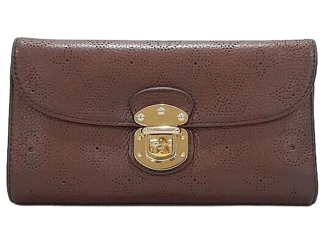 Louis Vuitton Mahina Amelia Long Wallet Brown