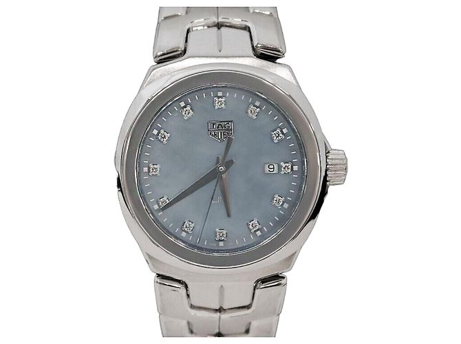 Tag Heuer Link Date Blau aus Perlmutt mit Diamant