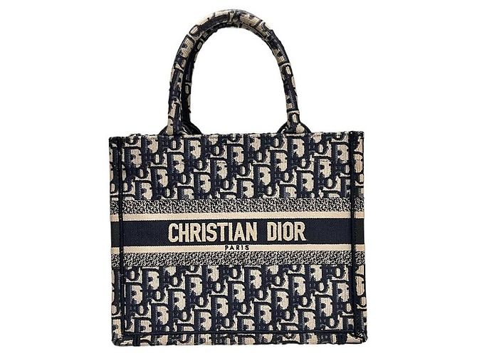Dior Oblique Book Tote Small Blue