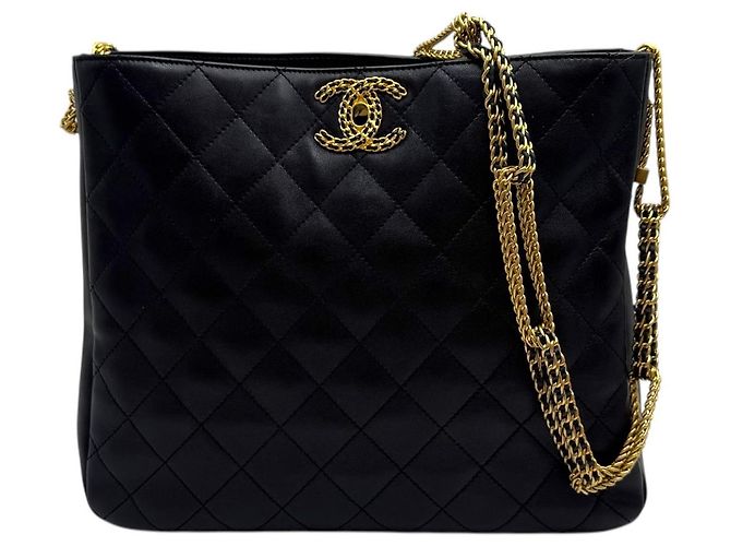 Chanel Borsa a Spalla Hippy Chain Nera Nero