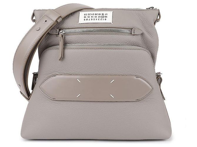 Maison Martin Margiela Bolsa de ombro de couro macio Marrom