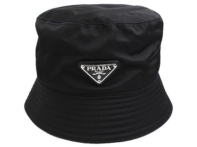 Prada Cappello bucket unisex nero XL