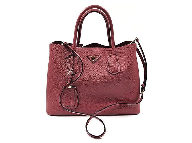 Prada Saffiano Double Bag Pink