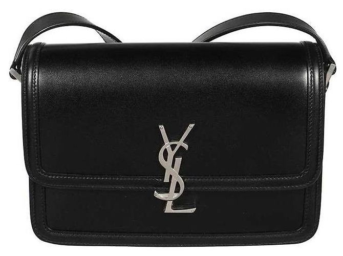 Saint Laurent Monogram Medium Satchel Bag Black