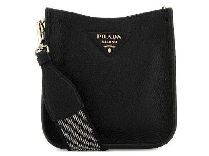 Prada Leather Mini Shoulder Bag Black