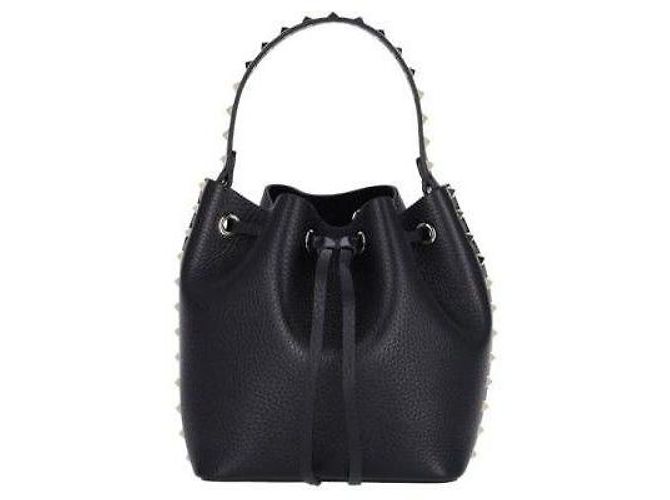 Valentino Borsa a secchiello Rockstud Nero 