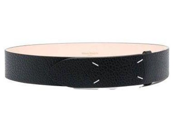 Maison Martin Margiela Gestickter Ledergürtel Schwarz