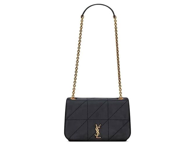 Saint Laurent Mini Bolsa JAMIE em Couro de Cordeiro Preto