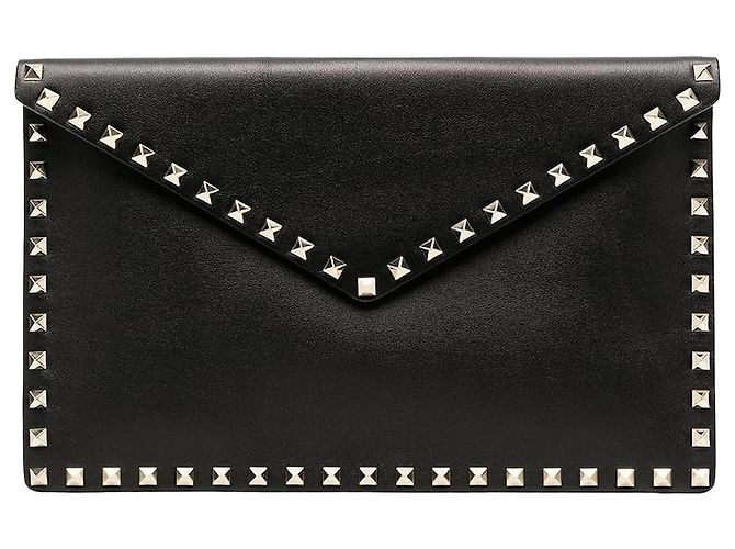 Valentino Rockstud Clutch Schwarz