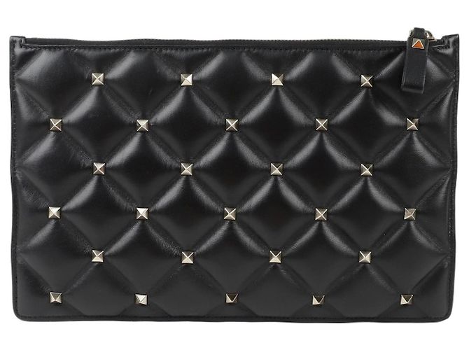 Valentino Clutch Candy con borchie Nero