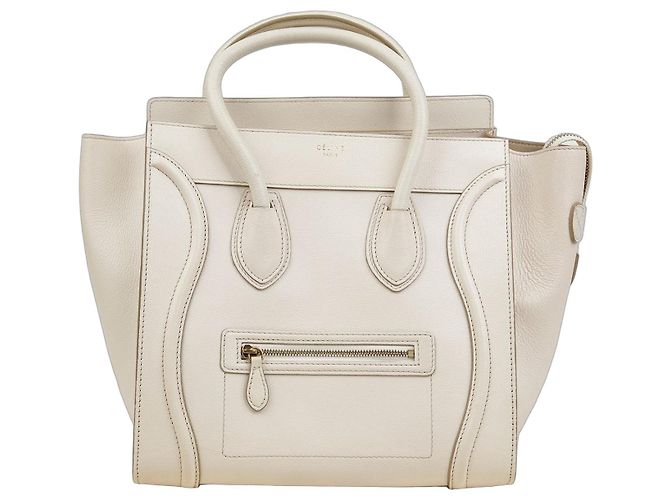 Luggage Céline Mini Tote Reisetasche Weiß