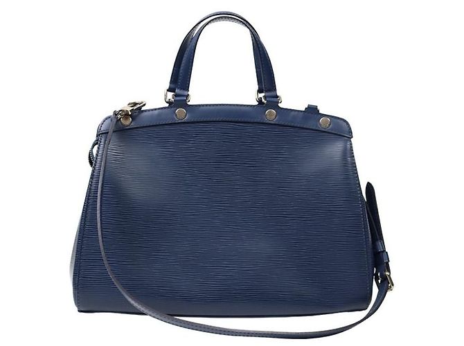 Louis Vuitton Navy Epi Brea Tote Bag Blue