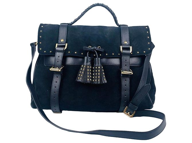 Mulberry Sac à main épaule à franges noires