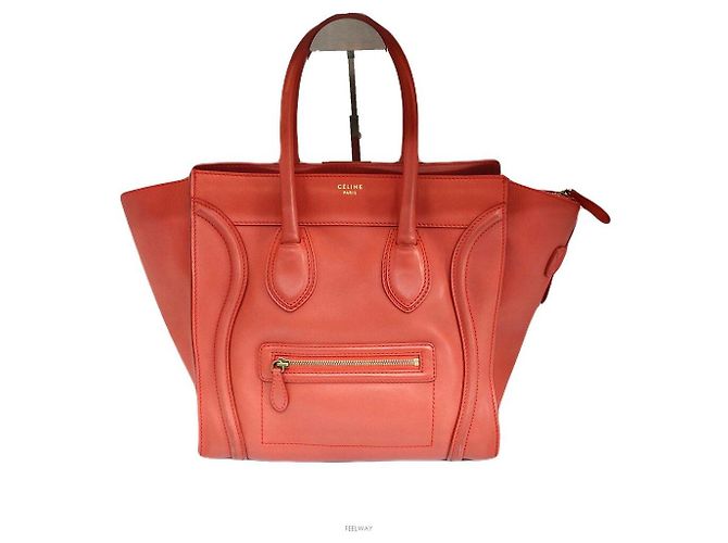 Luggage Céline Bolsa Tote Nano Laranja