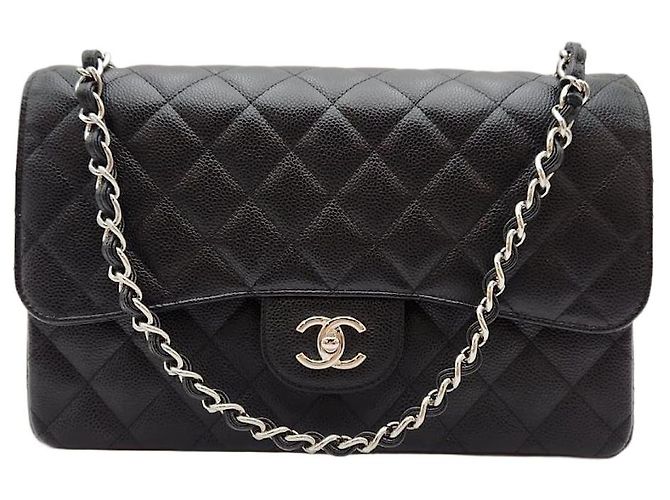 Chanel Classic Large Caviar Black Condition