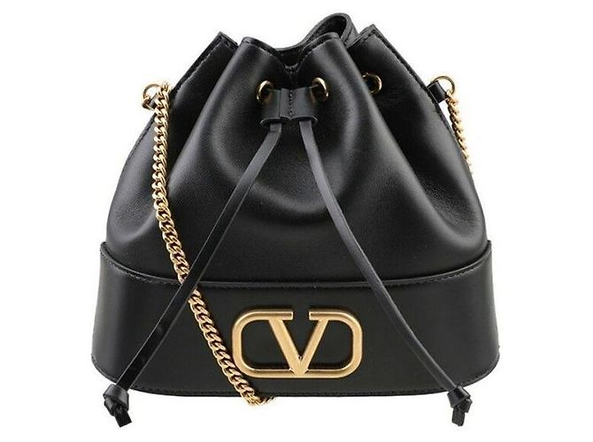 Valentino Borsa a secchiello Vring Chain Nera HPF Nero