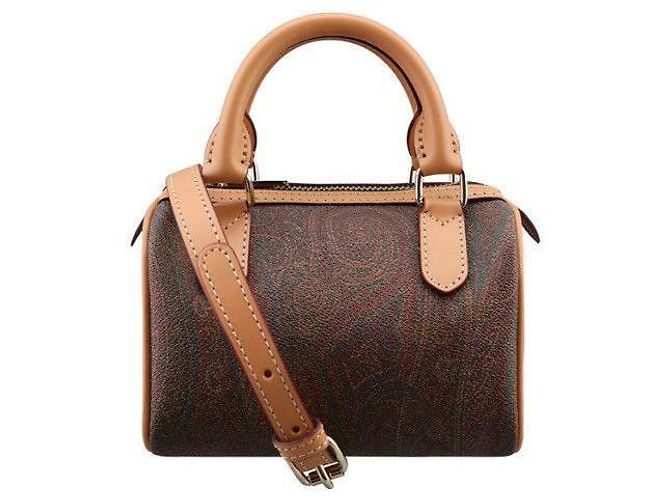 Etro Mini Borsa Boston Paisley Marrone
