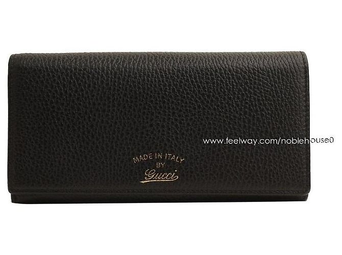 Gucci Black Swing Flap Long Wallet