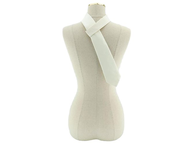 Burberry Manston White Silk Tie