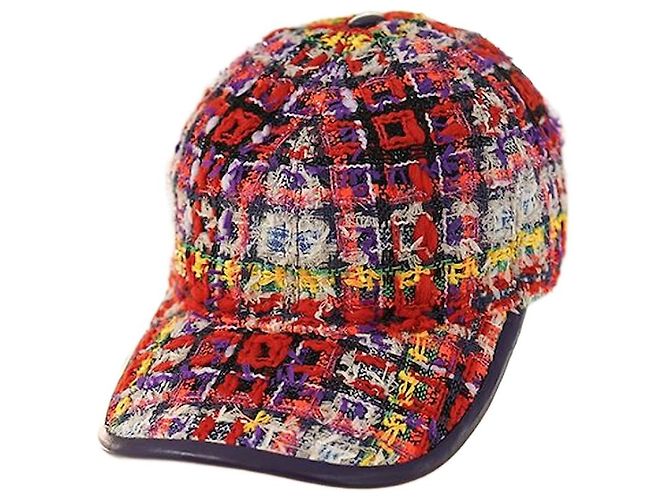 Gucci Baseball Cap Tweed Wool Red Luxury Hat Gift