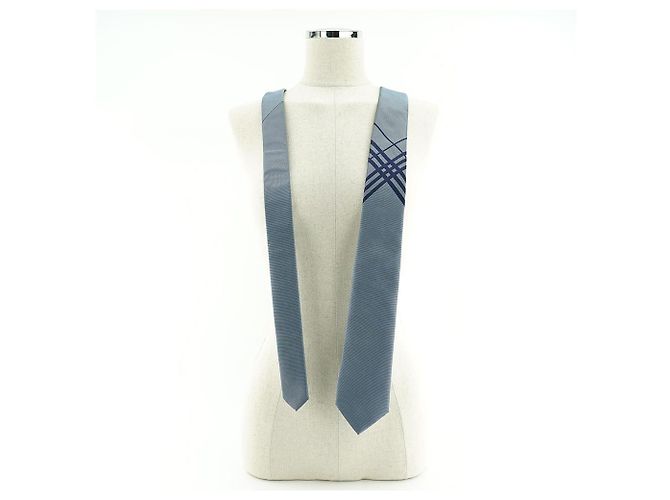 Burberry Cravatta di seta Blu Panno