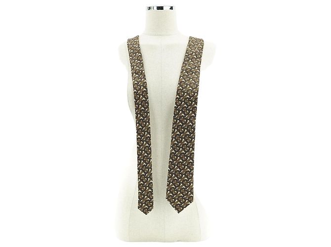 Burberry Gravata de seda Marrom