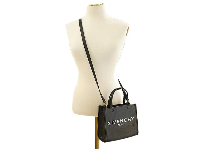 Givenchy Bolsa Mini Cross Two-Way em Couro Preto