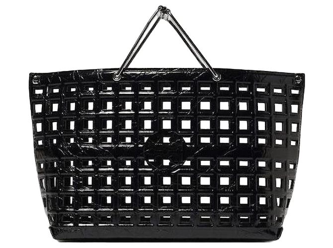 Tory Burch Sac de marché en relief crocodile Noir