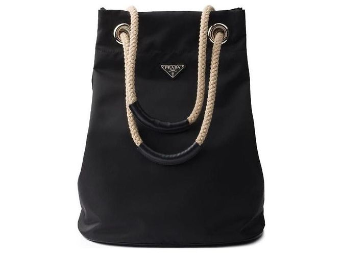 Prada Re-edition Mariner Nylon Medium Tote Black