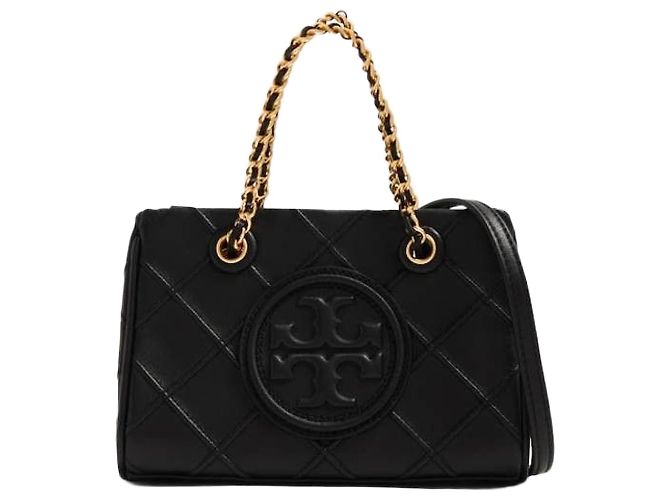 Tory Burch Mini borsa tote a catena Fleming Soft Nero