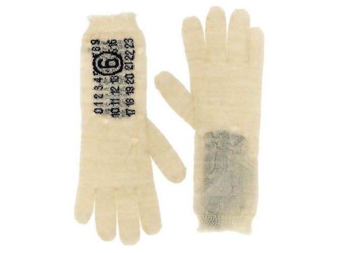 Maison Martin Margiela Wollhandschuhe Weiß